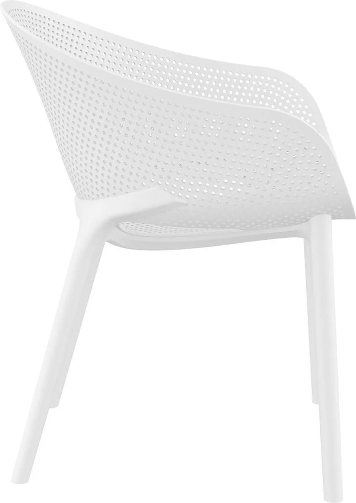 SKY PRO záhradná stolička white