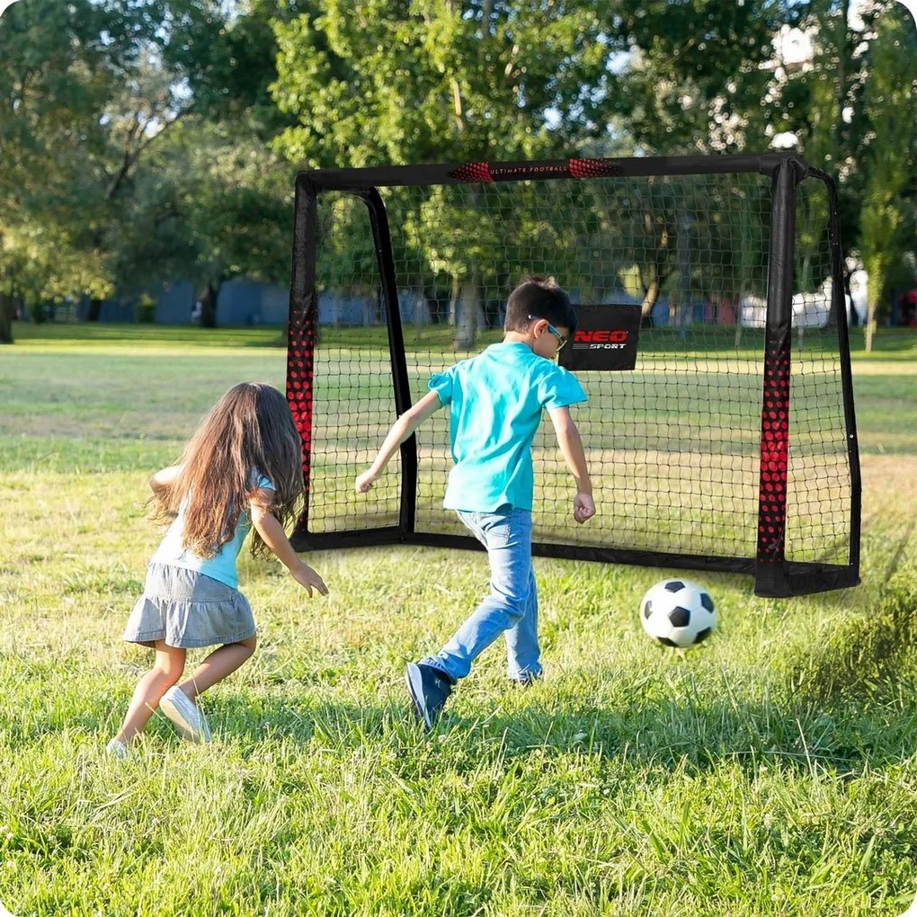 Neo-Sport Futbalová bránka 180 x 120 x 60 cm NS-463 čierno-červená