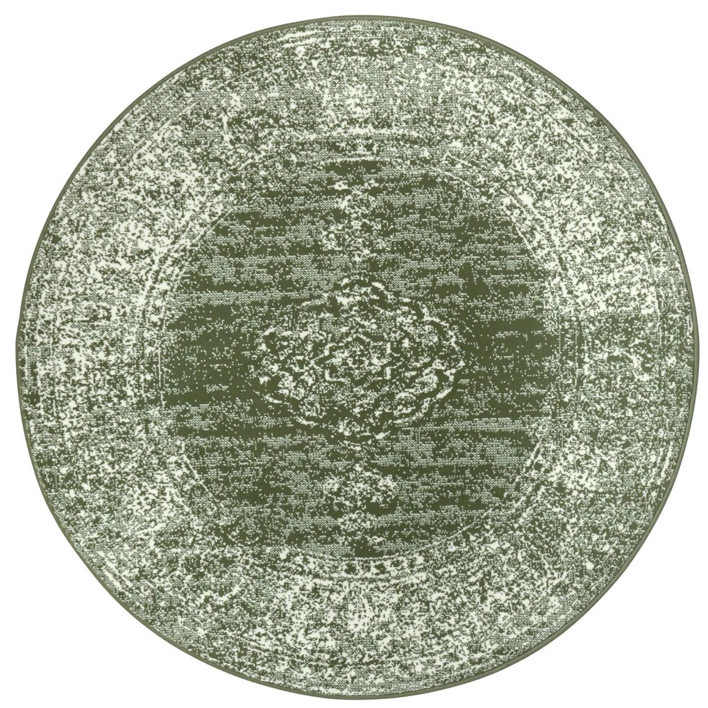 Kusový koberec Gloria 105519 Green kruh, 160x160 (priemer) kruh, zelená, obývacia izba, Hanse Home