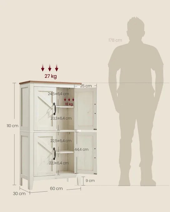 Kúpeľňová skrinka BBK773W01 biela