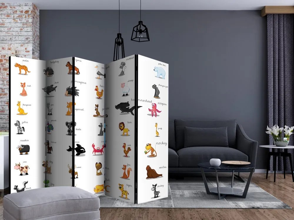 Artgeist Paraván - Learning by playing (animals) [Room Dividers]