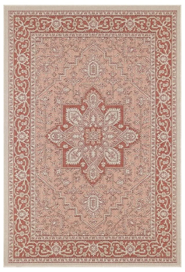 Červeno-béžový vonkajší koberec NORTHRUGS Anjara, 160 x 230 cm