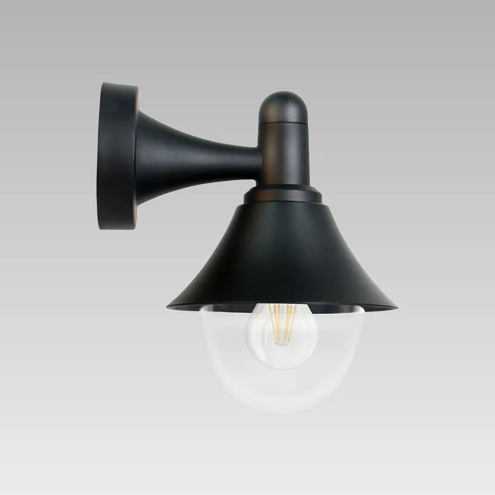 PREZENT Nástenná vonkajšia lampa MIAMY, 1xE27, 60W, čierna, IP44