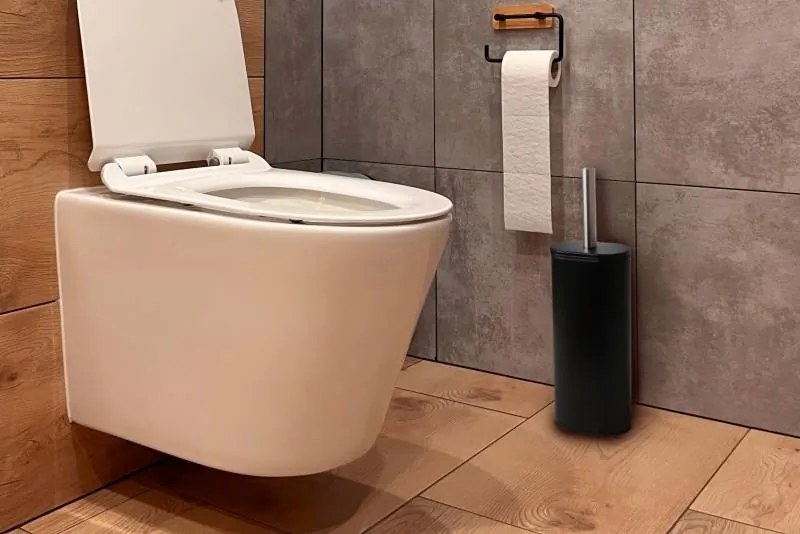 Erga Malavi, silikónová WC kefa na postavenie, čierna, ERG-YKA-CH.MALAVI-BLK