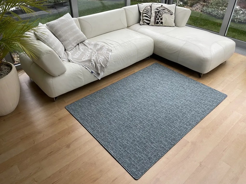 Vopi, Kusový koberec Alassio modrošedý, 57x120, modrá, kuchyňa