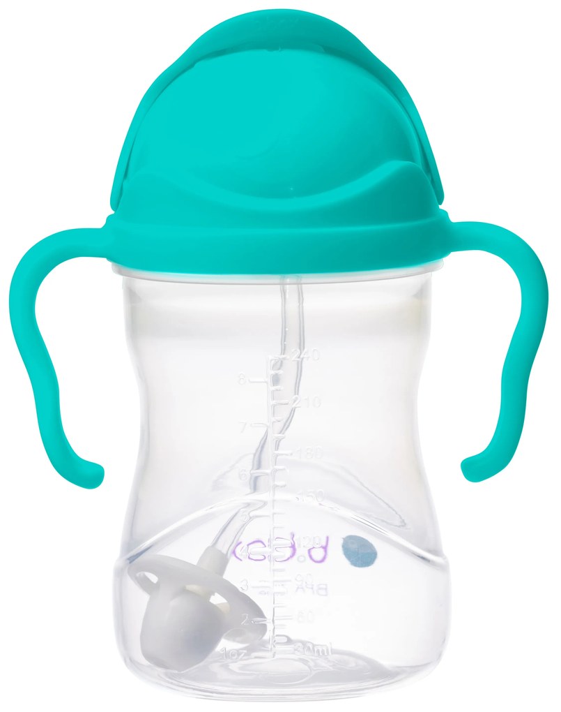 Hrnček so slamkou - nefritovozelený 240 ml