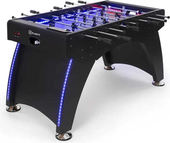 KLARFIT Arrowhead, stolný futbal, 117 x 68, LED osvetlenie, automatické počítanie gólov, čierny