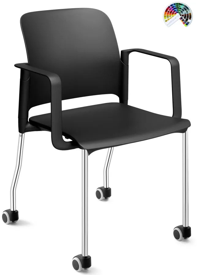 MAYER Konferenčná stolička do čakárne CLASS3 čalúnenie MEDIFLEX SILVERTEX koženka