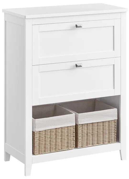 VASAGLE kúpeľňová skrinka s 2 zásuvkami a košíkmi BBC545W02