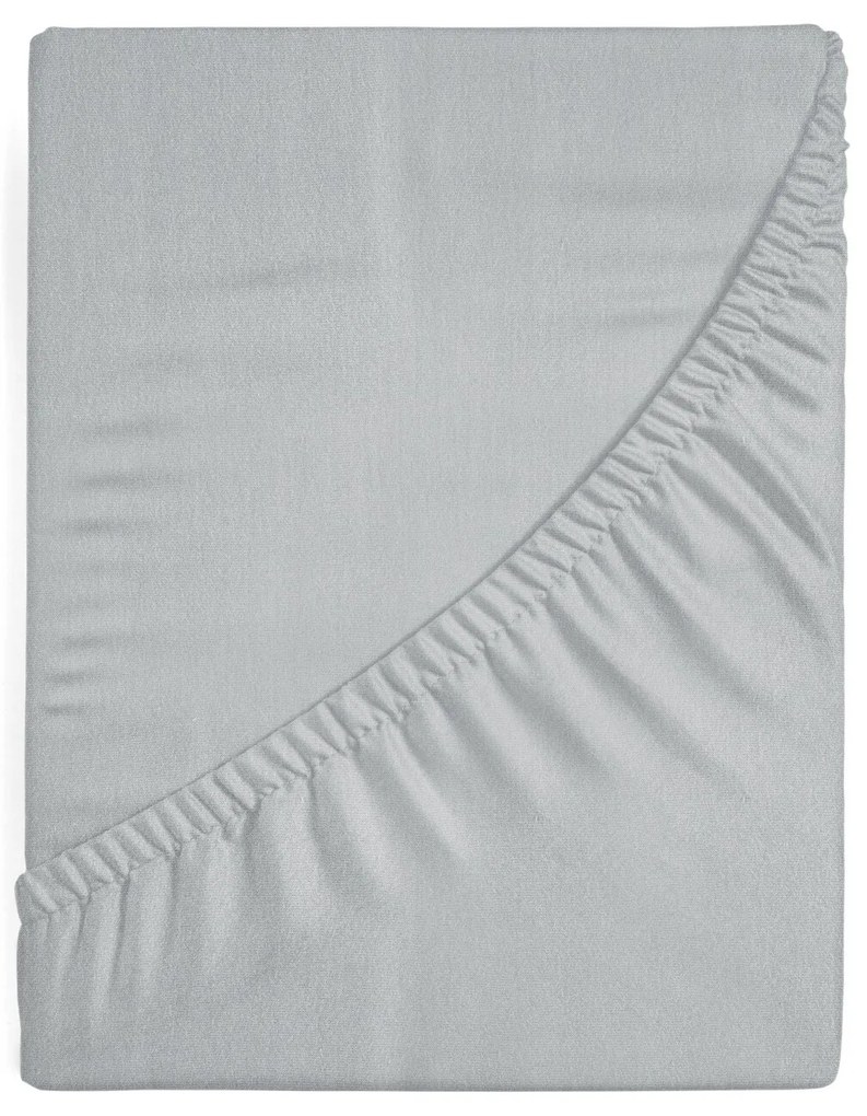 JERSEY PRESTIERADLO 180X200 CM, VÝŠKA 30 CM STRIEBORNÉ