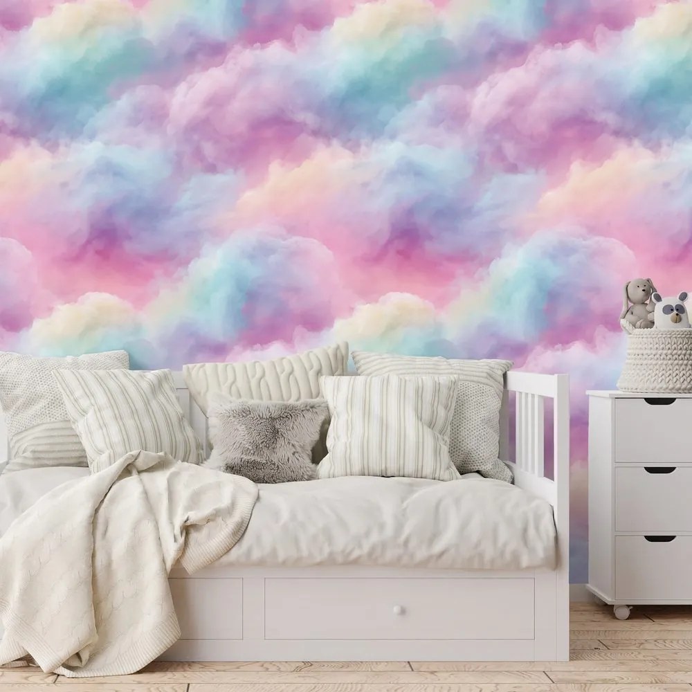 Tapeta pastelové dúhové oblaky