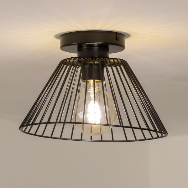 Brilagi - LED Prisadený luster CERIA WIRE 1xE27/40W/230V pr. 30 cm čierna