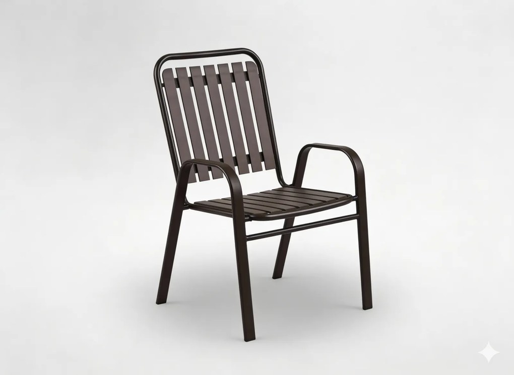 Garden Line HNEDÁ ZÁHRADNÁ STOLIČKA 56 x 63 x 89 CM