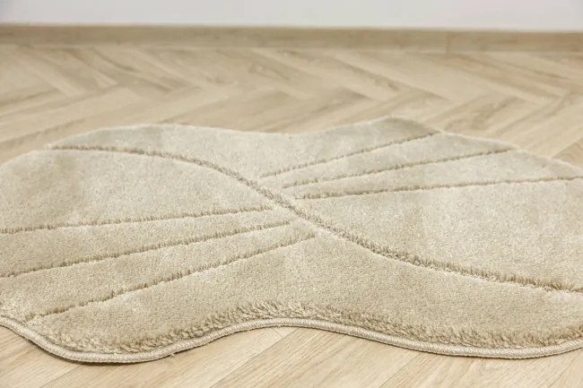 Kúpeľňový koberček Shell svetlobéžový