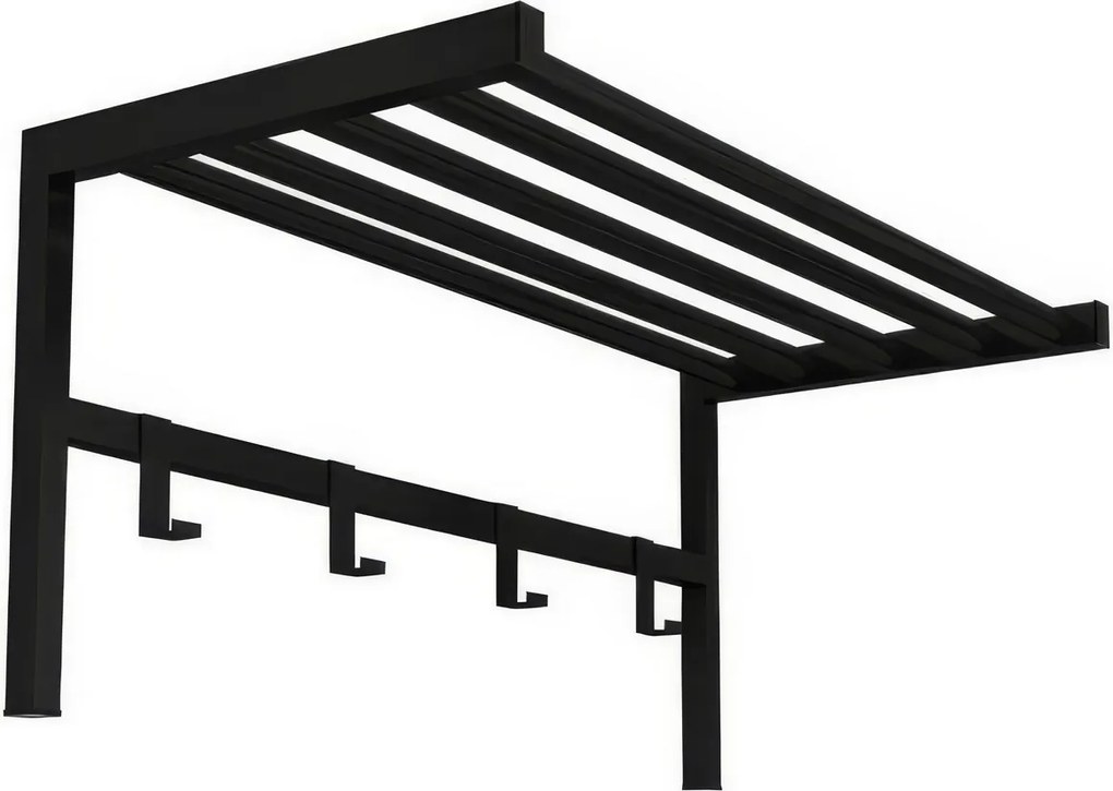 Kovový nástenný vešiak ANNY, čierna