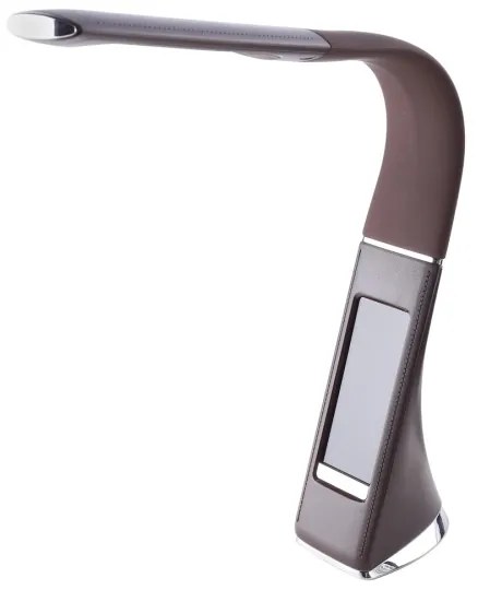 LED Stmievateľná stolná lampa s displejom GALA LED/6W/230V hnedá