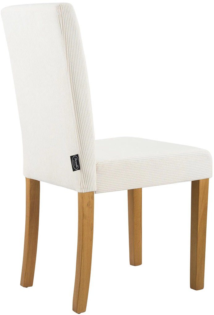 Sada 2 ks jedálenských stoličiek Ina látka cord, antik svetlá - krémová
