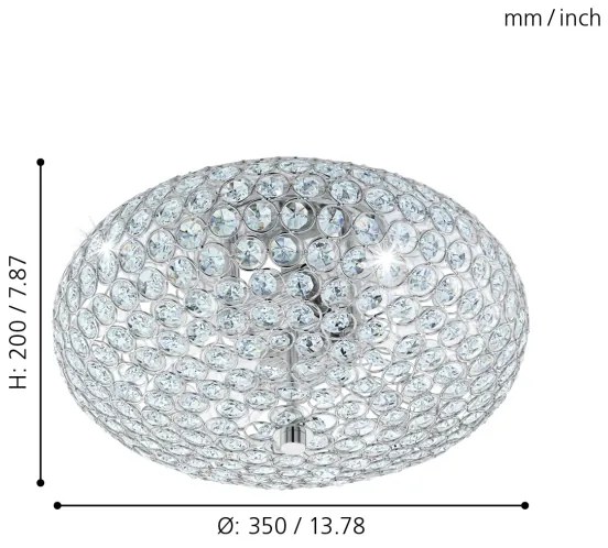 Eglo 95284 - Stropné svietidlo CLEMENTE 2xE27/60W/230V