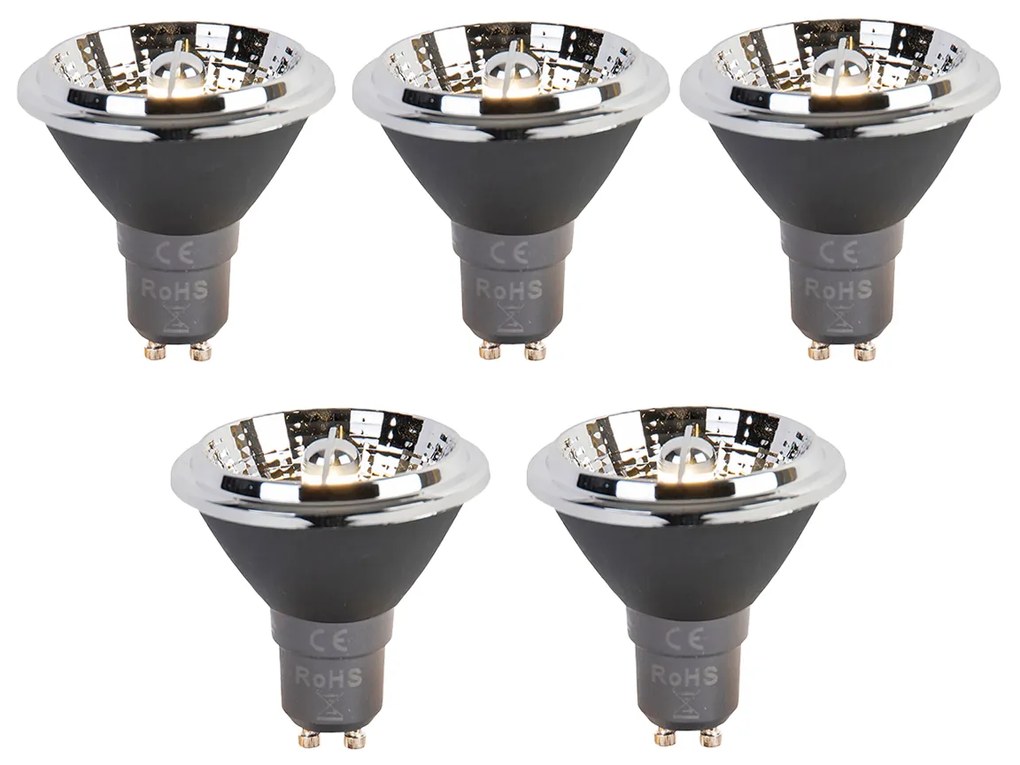 Sada 5 LED žiaroviek GU10 s 3-stupňovým stmievaním na teplú bielu AR70 6W 320lm 2000-3000K