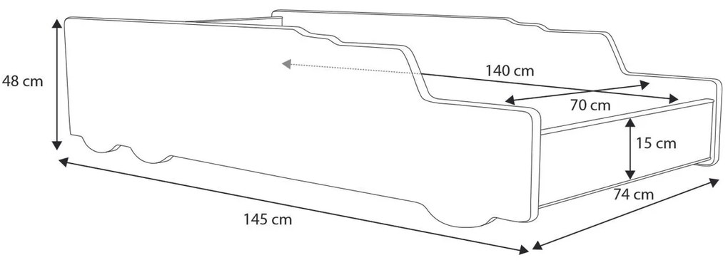 Detská posteľ 140x70 cm. Akcia -22%. Vlastná spoľahlivá doprava až k Vám domov. 1052142