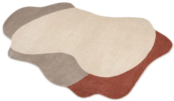 Koberec FUSION Shape  5710 krémový / tehlový