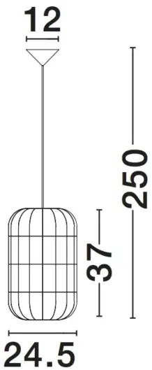 Rustikálny luster Aurora 24.5 biele