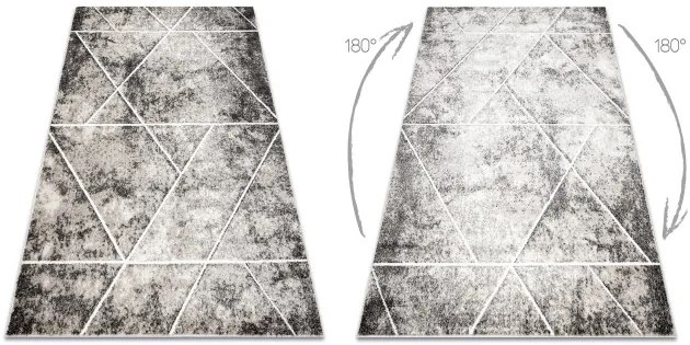 Koberec MATEO 8031/944 geometrický, trojuholníky - štrukturálny sivý / béžový
