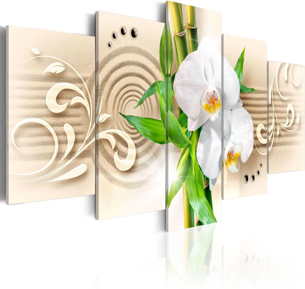 Obraz - Orchids, babmbus and zen 100x50
