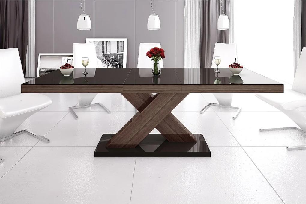 Luxusný jedálenský stôl  XENON (hnedá / dub / hnedá) DOPRAVA ZADARMO