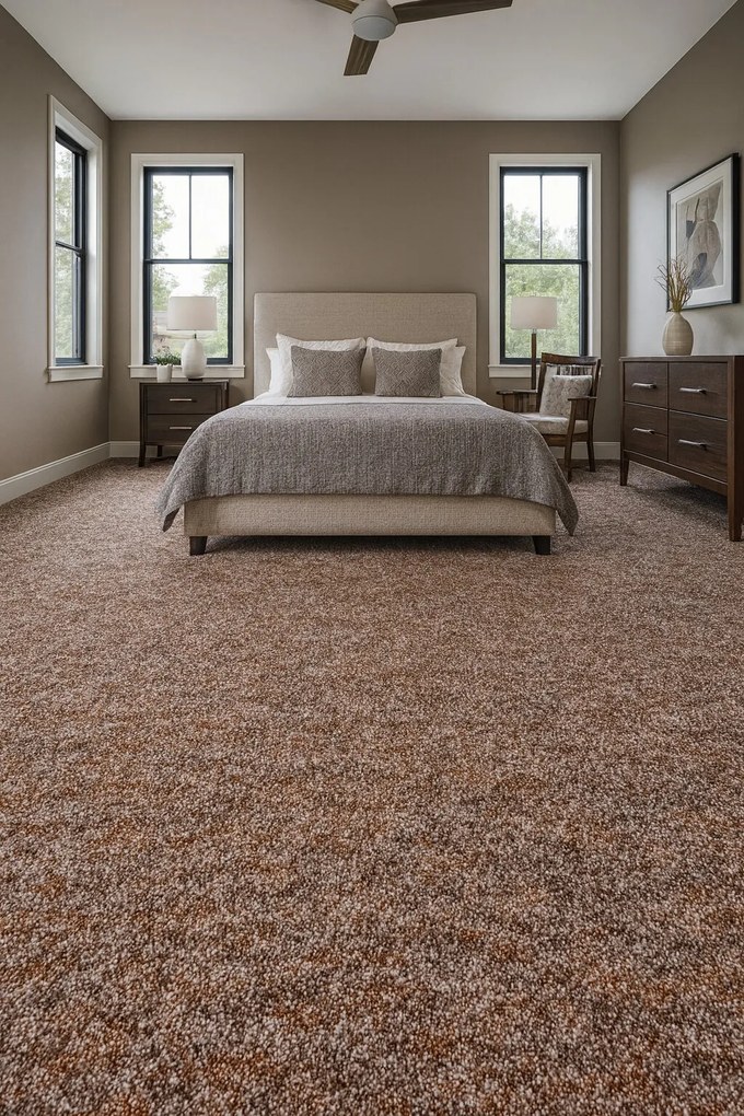 Associated Weavers, Koberec metráž Savannah 44, na mieru, šíře 3m,4m, hnedá, filc, chodba / predsieň