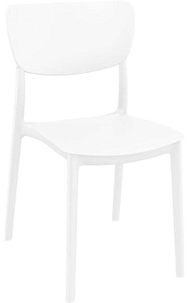 MONNA záhradná stolička bez podrúčok white
