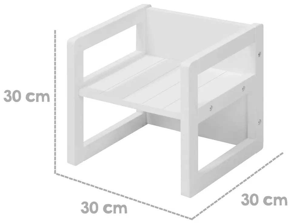 Biela detská stolička – Roba