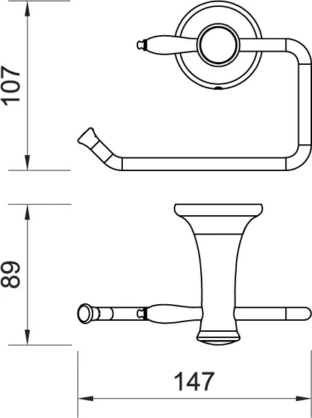 Ferro - Záves toaletného papiera ANTICA, bronz, AAI33BR