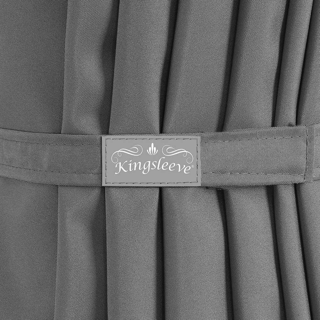 Kingsleeve Slnečník, antracit Ø 200 cm s kľukou