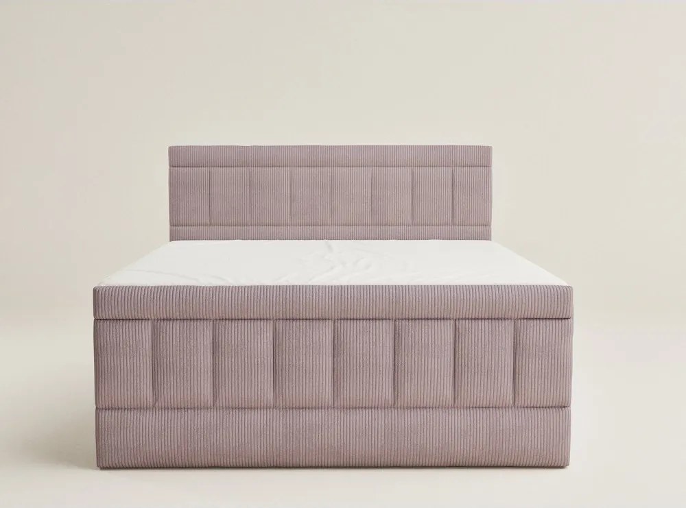 Fialová boxspring posteľ s úložným priestorom 160x200 cm Caya – Maison de Rêve
