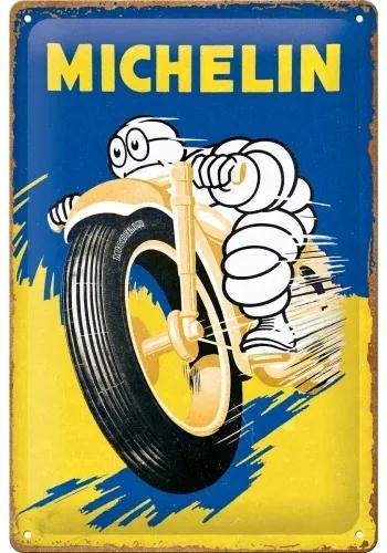 Plechová ceduľa Michelin - Motorcycle Bibendum, (30 x 20 cm)