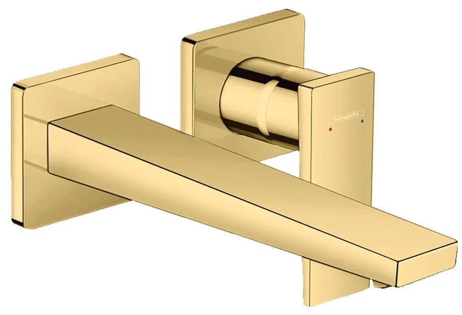 Hansgrohe Metropol, umývadlová batéria pod omietku 225 mm, 2-otvorová inštalácia, zlatá lesklá, HAN-32526990