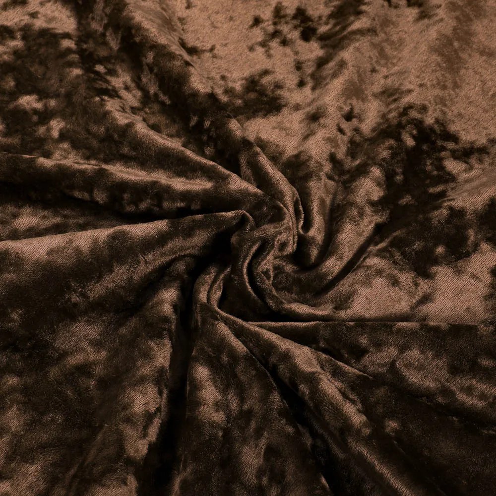 Biante Dekoračný zamatový záves Diana DI-004 Tmavo hnedý 145x190 cm