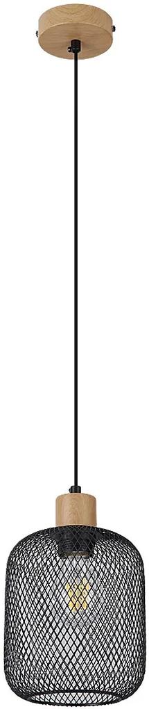 RABALUX Závesné stropné svietidlo GRENDEL, 1xE14, 40W, čierno-hnedé