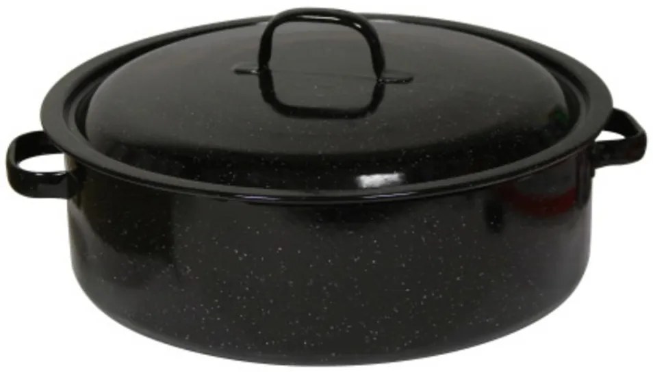 Smaltovaný kastról KLC 11 l s pokrievkou – veľký kastról na indukciu, plyn aj elektrinu