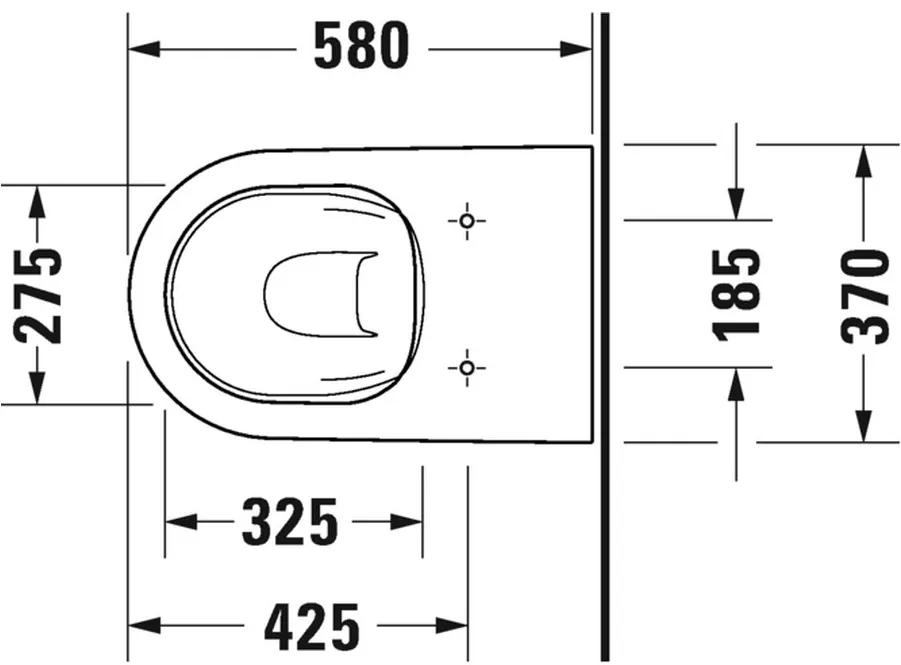 Duravit D-Neo - Stojace WC Duravit Rimless® 580x370 mm, biela 2003090000