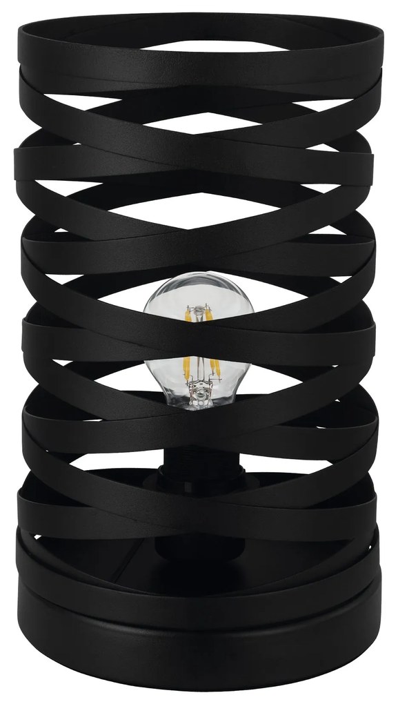 EGLO Dizajnová stolná lampa CREMELLA, 1xE27, 40W, čierna