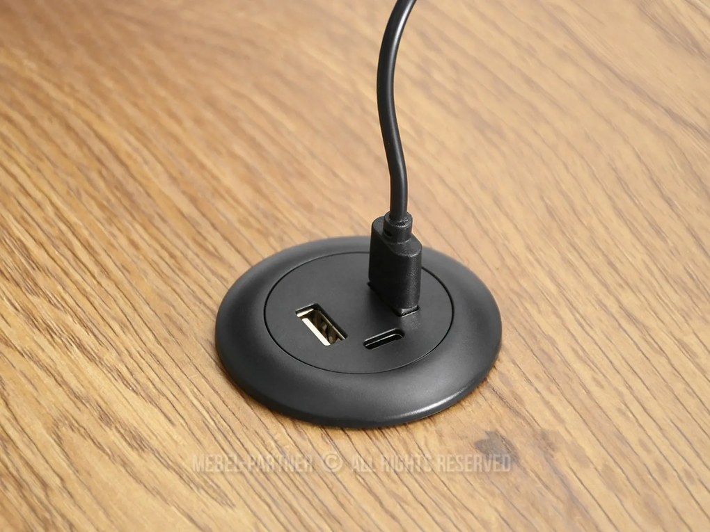 PC stolík Matts 115 (dub + čierna). Akcia -20%. Vlastná spoľahlivá doprava až k Vám domov. 1109789
