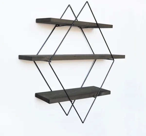 Nástenná polica 60x60 cm smrek