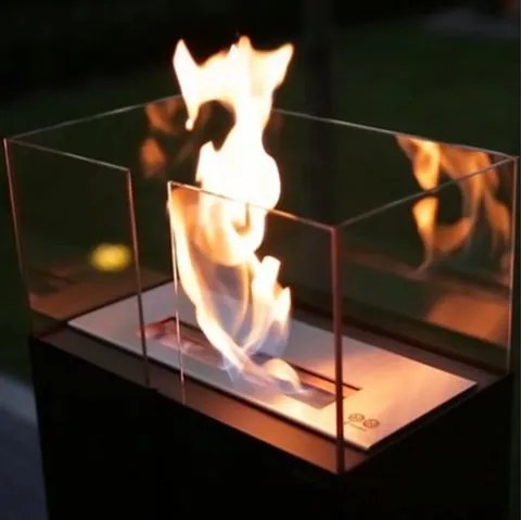 Biokrb na terasu čierny Romeo so sklom