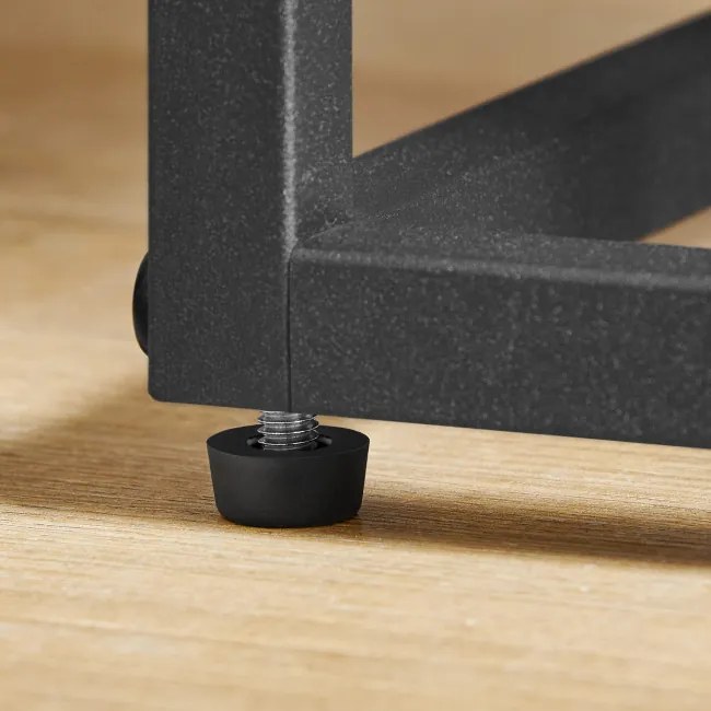 Stojan na kvety so štyrmi policami - rustikálny / čierne nohy