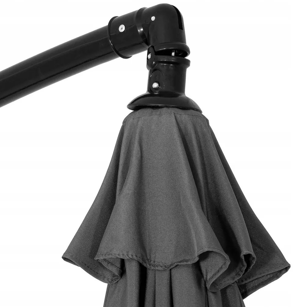 Záhradný slnečník 300 cm SPRINGOS GU0025 – tmavosivý