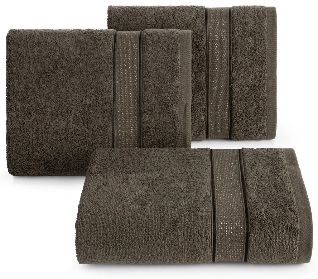 BAVLNENÝ UTERÁK LIANA 50X90 CM TMAVOHNEDÁ