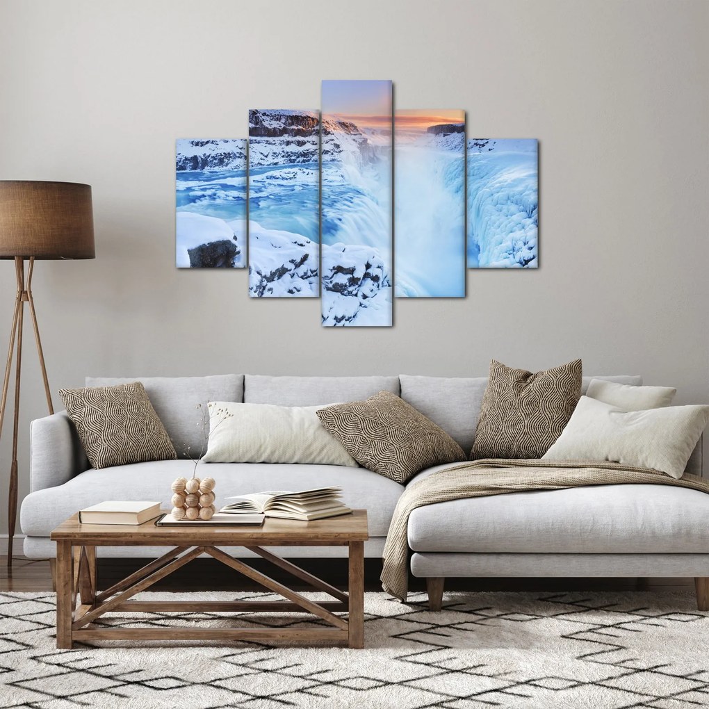 Obraz - Chladné vodopády (150x105 cm)