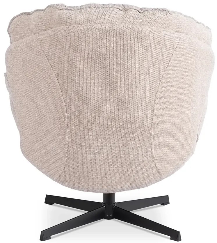 Relaxačné otočné kreslo DALILA krémové